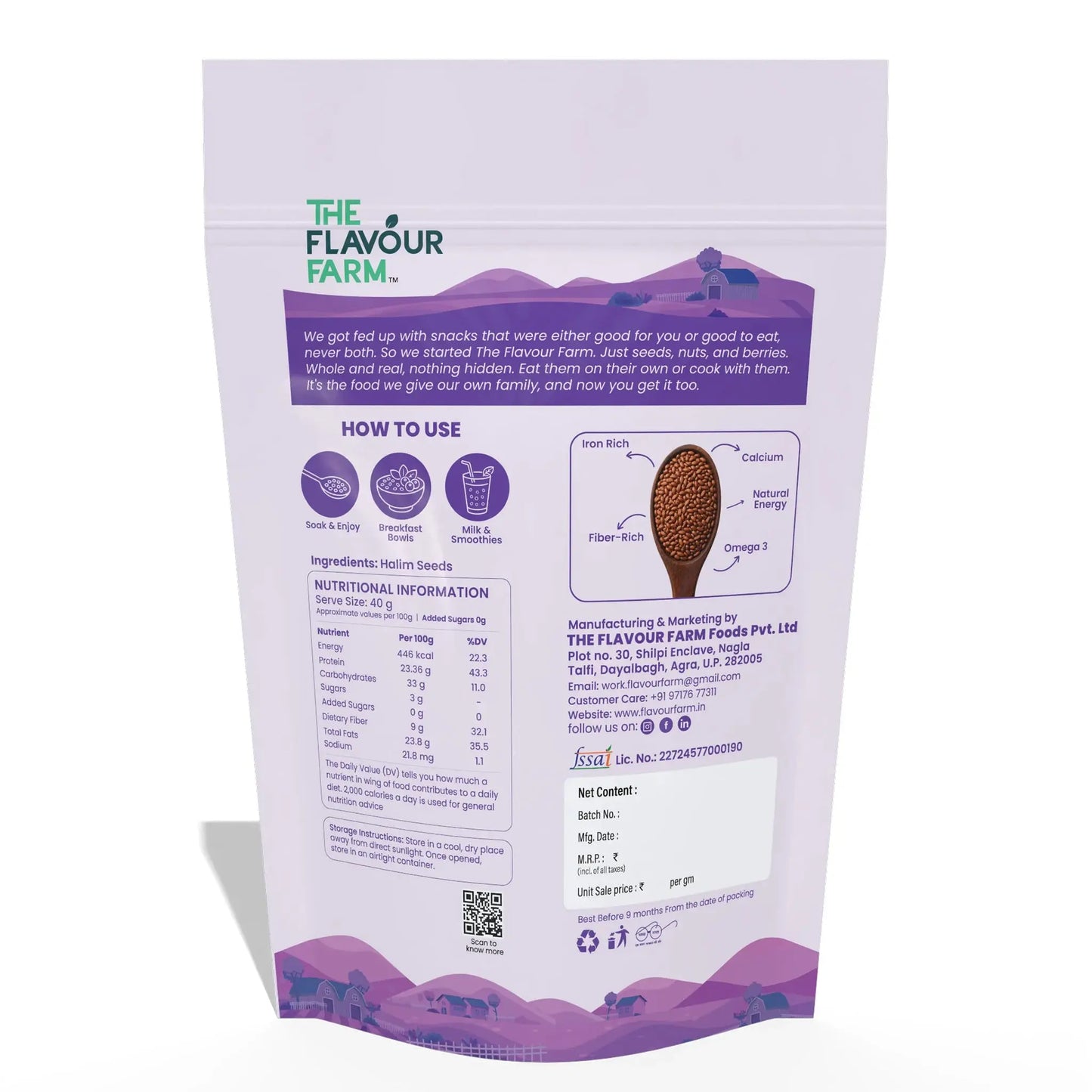 The Flavour Farm Halim Seeds | Garden Cress Seeds