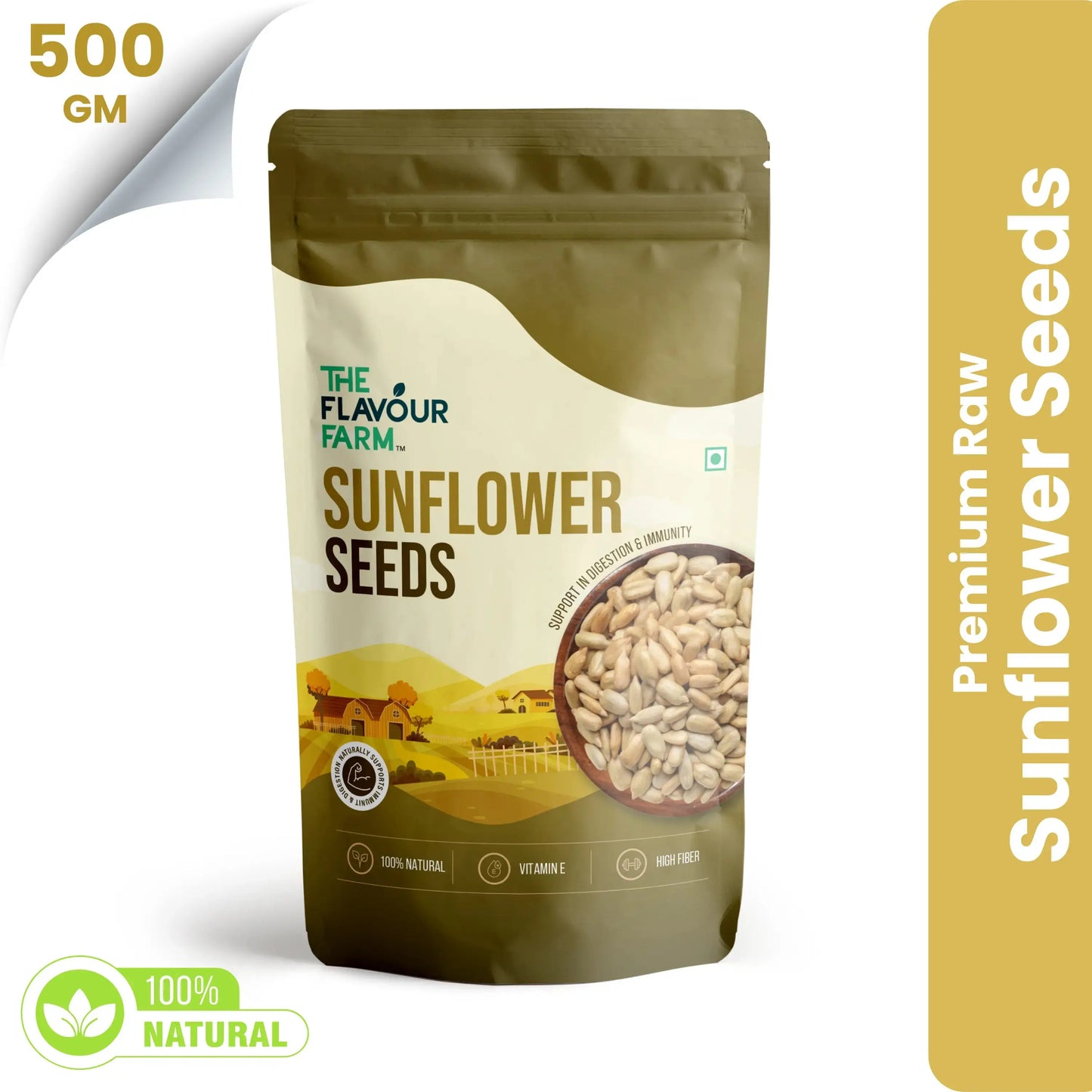 Raw Sunflower Seeds Natural Vitamin E for Skin, Hair & Energy (500g x 2)